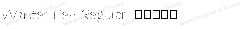 Winter Pen Regular字体转换